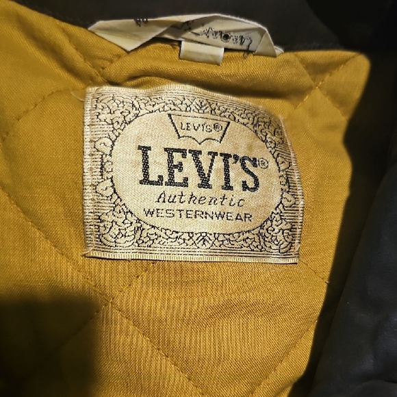 80s Levi's Bomber Jacket Leather Collar Westernwear Vintage Men Xlarge Retro - Picture 2 of 15